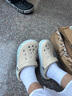 crocs卡駱馳洞洞鞋貝雅卡駱班輕便耐磨一腳蹬休閑鞋|205089 冬日白/彩色-1LI 36 /37(220mm) 曬單實拍圖