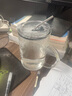 維艾（Newair）水杯玻璃杯高顏值女生大容量刻度帶蓋杯子辦公室吸管帶把手高硼硅 曬單實(shí)拍圖