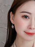 中國黃金CHINA GOLD心中有你足銀耳環(huán)女托帕石耳釘浪漫七夕情人節(jié)禮物送女友老婆生日 京速達-足銀心中有你托帕石耳環(huán) 曬單實拍圖