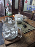 茶皇子（CHAHUANGZI）底部全自動上水電熱燒水壺泡茶專用玻璃茶臺電茶壺茶桌嵌入式一體 T5-M 1L 加寬23*37cm底部上水款 曬單實(shí)拍圖