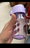 特百惠（Tupperware）CC企鵝350ML塑料杯男女學(xué)生兒童水杯子七夕情人節(jié)禮物 冰沙紫 曬單實(shí)拍圖