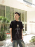 C'N'C七夕禮物【奢侈品衣服】CNC新款潮玩印花半高領(lǐng)短袖T恤男休閑上衣 黑色 52 /L/(180/96A) 曬單實拍圖