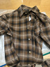 gxgjeans男裝 咖色格紋美式復古寬松長(cháng)袖襯衫 25年秋新品 咖格 L (175) 曬單實(shí)拍圖