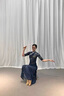 黛希禧舞蹈旗袍寬松型多情種漁光曲彈力表演服裝高開(kāi)叉跳舞練功服民國 5號旗袍 XS 曬單實(shí)拍圖