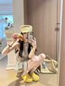 SMILEY【孟子義同款】笑臉女黃色半拖面包厚底增高勃肯穆勒一腳蹬拖鞋子 笑臉黃 5cm增高 38 曬單實(shí)拍圖