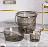 莎愛(ài)潔家用手提塑料大號水桶加厚儲水臉盆水勺三件套帶蓋洗澡透明洗衣桶 推薦-4件套/煙霧灰 無(wú)規格 曬單實(shí)拍圖