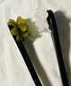 山頭林村發(fā)簪新中式綠色綠色花朵發(fā)簪新中式清冷木簪子漢服頭飾馬面裙高級 .綠花+白花 曬單實(shí)拍圖