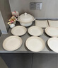 巖家 釉下彩碗碟套裝家用高顏值碗盤餐具整套陶瓷餐具套裝喬遷新居碗 金格思配湯碗 32頭 曬單實(shí)拍圖