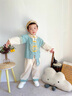 G.DUCKKIDS小黃鴨漢服男童套裝春秋男孩秋裝兒童唐裝中國(guó)風(fēng)幼兒園中秋表演服 藍(lán)色 90 建議1~2歲【 80-90cm】cm 曬單實(shí)拍圖