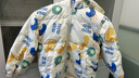 MQDMINI童裝兒童羽絨服男童保暖外套寶寶厚實連帽冬裝中小童上衣 可愛滿印白色 130 曬單實拍圖