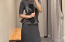 無(wú)印良品（MUJI）女式萊賽爾混針織寬擺裙長(cháng)半身裙女25年秋季裙子女裝BA1QVA5A 煙熏棕色 L (165/70A) 曬單實(shí)拍圖