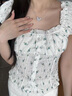 ZDZSHs925純銀冰嶼蝴蝶項鏈女款夏日高級感輕奢水晶小眾生日禮物送女友 冰嶼蝴蝶項鏈 曬單實(shí)拍圖