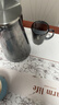 CLITON玻璃杯耐高溫水杯家用9件水具套裝客廳帶把手泡茶杯杯子帶杯架 曬單實(shí)拍圖