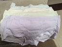 有棵樹(shù)A類(lèi)嬰兒棉女士?jì)妊澟兠?A抗菌加長(cháng)襠高彈透氣精梳棉女生三角褲 曬單實(shí)拍圖
