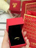 中國黃金（CHINA GOLD）黃金碎冰冰戒指男女足金素圈指環(huán)固口情侶對戒教師節禮物送老婆 碎碎冰戒指 圈號12【國金禮盒】 約1g 曬單實(shí)拍圖