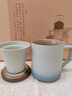 叁旬（sanxun） 知行陶瓷泡茶馬克杯帶蓋過(guò)濾水杯女男辦公室茶水分離杯子定制 知行馬克杯【湖蘭釉】 曬單實(shí)拍圖