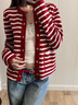 TOMMY HILFIGER25新款秋冬女裝雙面穿優(yōu)雅通勤合身圓領(lǐng)針織開衫外套40846 紅色/紅白條紋0E5 XS （推薦：90-100斤） 曬單實(shí)拍圖