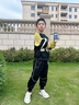 G.DUCKKIDS兒童裝男童春秋裝套裝2024新款春秋款衛衣大童男孩運動(dòng)酷帥氣春季 黑色 160cm 曬單實(shí)拍圖