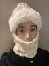 京悠雨德國帽子圍脖面罩一體女冬季防寒防風(fēng)帽毛絨護耳包頭帽保暖套頭帽 咖啡色【親膚舒適不掉毛】 曬單實(shí)拍圖