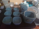 蘇氏陶瓷（SUSHI CERAMICS）茶具套裝汝窯可養可開(kāi)片茶杯帶竹木儲水茶盤(pán)高檔禮品送長(cháng)輩 曬單實(shí)拍圖