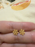 周六福5G工藝黃金耳釘女浪漫仙雪足金耳飾計(jì)價(jià)A0912072 約0.97g 一對(duì)  曬單實(shí)拍圖