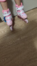 361°兒童輪滑鞋初學(xué)者男童女童溜冰鞋閃光輪旱冰鞋尺碼可調(diào)節(jié) 粉色S碼 曬單實(shí)拍圖