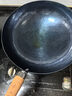 章丘鐵鍋正宗手工鍛打鐵鍋無(wú)涂層物理不粘鍋炒鍋老式家用炒菜鍋廚具輕音 標準版古法烤藍(已干燒） 34cm 曬單實(shí)拍圖