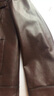 皮爾卡丹（pierre cardin）新款休閑春秋款皮衣男皮夾克修身顯瘦時尚范皮衣潮流高級感機車服 咖啡色 2XL 145到160斤 曬單實拍圖