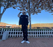 定制TNF豎條拉鏈長褲情侶同款超級百搭修身顯瘦男女同款長褲衛(wèi)褲 黑色 XL 曬單實拍圖