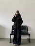 鴨鴨時(shí)空道宇系列短款三防羽絨服男女同款2025冬季新款泡芙加厚外套 月光白色 M (建議110-130斤) 曬單實(shí)拍圖