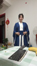漢服中國風(fēng)直裾全套女古裝衣服古風(fēng)舞蹈改良裙子魏晉風(fēng)大袖衫套裝 藍(lán)色大袖衫 S 曬單實(shí)拍圖