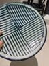 美濃燒（Mino Yaki）日式復(fù)古青花唐草令和波紋盤餐盤陶瓷餐具菜盤家用簡約深盤感 盤 RS50P 6.5英寸 曬單實拍圖