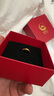 中國黃金（CHINA GOLD）黃金戒指光面鉆紋硬金素圈戒指情侶對戒金戒指生日禮物女 13圈號/約1.4g 曬單實(shí)拍圖
