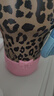 野獸派家居（tbh）三麗鷗HelloKitty巨無霸保溫杯吸管隨行杯不銹鋼保冷水杯七夕禮物 巨無霸保溫杯 經(jīng)典豹紋 1200ml (含mini收納包掛件) 曬單實拍圖