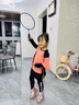 玉宇帆跑步服運動緊身衣女童瑜伽服女孩羽毛球訓練服速干衣兒童健身衣服 橘色四件套（四季可穿） 28碼身高140-150cm60-70斤 曬單實拍圖