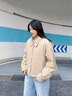 波司登（BOSIDENG）新款輕薄羽絨服女短款90絨巴恩風(fēng)休閑立領(lǐng)夾克保暖外套B250135336 金沙卡其|7C91【暢銷色】 M 165/88A 體重約125-140斤 曬單實(shí)拍圖
