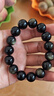 石玥珠寶精品14mm金沙天然黑曜石手串本命年轉(zhuǎn)運(yùn)珠佛珠水晶手鏈男女士款 曬單實(shí)拍圖