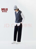 無印良品（MUJI）女式 針織 V領 背心 馬甲 針織衫 25年春季  BA1Q2A5S 深灰色 M （160/84A） 曬單實拍圖