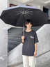 左都（ZUODU）三折全自動(dòng)反向雨傘超大號加厚結實(shí)抗風(fēng)暴雨傘男士車(chē)載女折疊多人 【耀夜黑】1米4超大3-5人-德國防暴雨認證+反向 曬單實(shí)拍圖