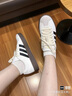 adidas T頭鞋 VL COURT復古板鞋德訓鞋男女阿迪達斯輕運動 漢玉白/黑色/樹脂黃   37 曬單實拍圖