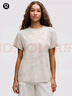 lululemon丨All Yours 女士棉混紡 T 恤 *Wash LW3IRES 天然象牙白橡木棕鹿棕水洗云紋 M 曬單實拍圖