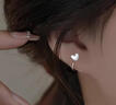 梵昇昱 S999足銀耳釘 養耳洞耳鉤簡(jiǎn)約百搭銀耳釘ins潮睡覺(jué)不用摘耳骨釘 【星月】耳鉤一對-999銀 曬單實(shí)拍圖