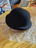 PTAH帽子女秋冬季新款小禮帽貝雷保暖羊毛呢氈禮帽百搭時(shí)尚復古盆帽 黑色 曬單實(shí)拍圖