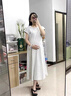 革曼孕婦連衣裙2025新款潮媽孕期高級(jí)感法式寬松純棉長(zhǎng)裙夏季孕婦裙 深灰色連衣裙 XL 曬單實(shí)拍圖