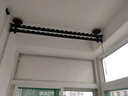 蝶緣陽(yáng)臺晾衣架手搖升降家用吊桿頂裝固定折疊掛衣桿子手動(dòng)雙層晾衣桿 【包安裝】黑色鉆石款 1.2m 上下雙桿 【可曬36件衣物】 曬單實(shí)拍圖