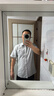 佐丹奴亞麻襯衫男夏季棉麻單口袋通勤休閑襯衣男短袖01045480 曬單實拍圖