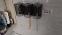 佳幫手牙刷杯置物架免打孔漱口杯壁掛式牙刷架置物架衛(wèi)生間牙杯架 三杯 曬單實拍圖