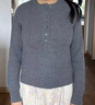 fano studios范洛Fano 慵懶高級感亨利領(lǐng)毛衣女2025新款秋季小個子針織上衣 深灰色 M 曬單實拍圖