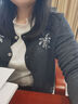 晚白【新品】2025秋冬款亮片設計感百搭外套上衣百搭含羊毛針織開(kāi)衫女 深灰色 M 曬單實(shí)拍圖