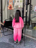 Burwilde國際品牌女童套裝衛衣春秋裝2025新款兒童庫洛米衣服休閑時(shí)尚運動(dòng) 粉色上衣+褲子+眼鏡+庫洛米斜挎（禮盒裝） 150 cm 曬單實(shí)拍圖